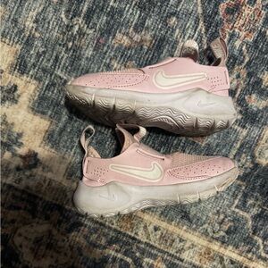 2/$20- Nike Kids Pink Slip-On Sneakers with White Swoosh